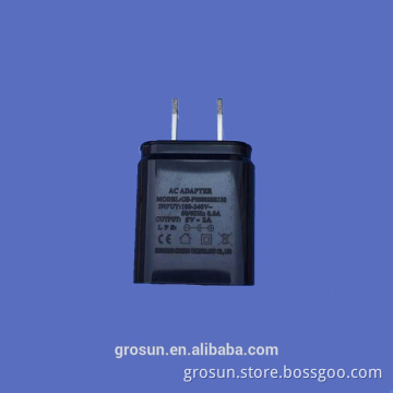 OEM US/EU/UK/Aus Plug 2 USB Port USB Charger 5V 2A Portable Wall Charger with CE/GS/UL/FCC